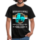 Unterschätze niemals einen alten Mann auf einem Roller T-Shirt - Schwarz
