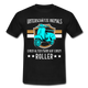 Unterschätze niemals einen alten Mann auf einem Roller T-Shirt - Schwarz
