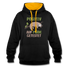 Faultier Positiv auf Müde getestet - Lustig Sarkastisch Kontrast-Hoodie - Schwarz/Gold