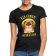 Mops Hund Yoga Einatmen Ausrasten Lustiges Frauen T-Shirt - Schwarz