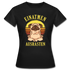 Mops Hund Yoga Einatmen Ausrasten Lustiges Frauen T-Shirt - Schwarz