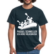 Paddel schneller, ich höre Volksmusik Lustiges T-Shirt - Navy