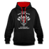 Wikinger Axt geh mir aus dem Weg Lustiger Kontrast-Hoodie - Schwarz/Rot