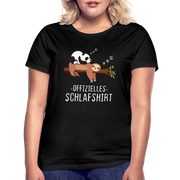 Panda Faultier Offizielles Schlafshirt Lustiges Frauen T-Shirt - Schwarz