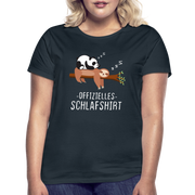 Panda Faultier Offizielles Schlafshirt Lustiges Frauen T-Shirt - Navy