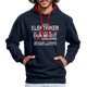 Bin Elektriker kann Dummheit nicht reparieren Lustiger Kontrast-Hoodie - Navy/Rot