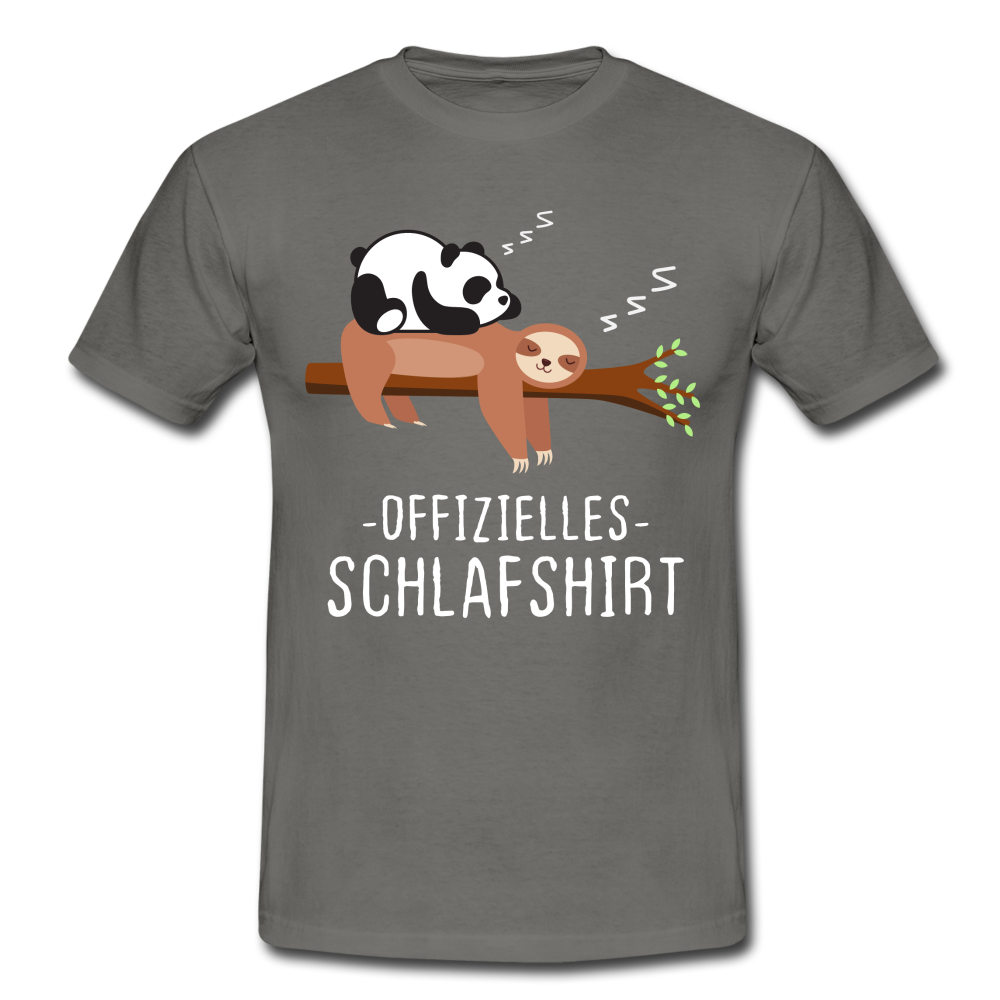 Panda Faultier Offizielles Schfafshirt Lustiges T-Shirt - Graphit