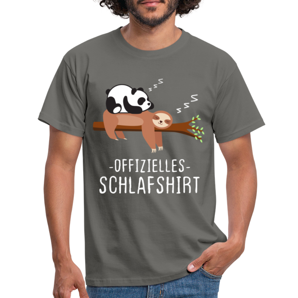 Panda Faultier Offizielles Schfafshirt Lustiges T-Shirt - Graphit