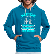 Gaming Gamer Zocken - Ich Zocke nicht immer Kontrast-Hoodie - Pfauenblau/Grau meliert