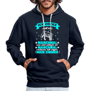 Gaming Gamer Zocken - Ich Zocke nicht immer Kontrast-Hoodie - Navy/Grau meliert