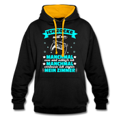 Gaming Gamer Zocken - Ich Zocke nicht immer Kontrast-Hoodie - Schwarz/Gold