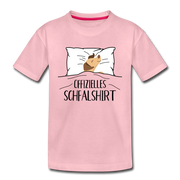 Hund im Bett Offizielles Schlafshirt Lustiges Kinder Premium T-Shirt - Hellrosa