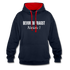 Bevor Du Fragst NEIN Lustiger Sarkasmus Kontrast-Hoodie - Navy/Rot