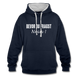 Bevor Du Fragst NEIN Lustiger Sarkasmus Kontrast-Hoodie - Navy/Grau meliert