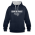 Bevor Du Fragst NEIN Lustiger Sarkasmus Kontrast-Hoodie - Navy/Grau meliert