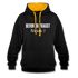 Bevor Du Fragst NEIN Lustiger Sarkasmus Kontrast-Hoodie - Schwarz/Gold