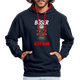 Totenkopf Sonnenbrille Böser Alter Mann Lustiger Kontrast-Hoodie - Navy/Rot