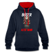 Totenkopf Sonnenbrille Böser Alter Mann Lustiger Kontrast-Hoodie - Navy/Rot