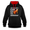 Faultier bin beschäftigt kann ich dich später ignorieren lustiger Kontrast-Hoodie - Schwarz/Rot