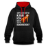 Faultier bin beschäftigt kann ich dich später ignorieren lustiger Kontrast-Hoodie - Schwarz/Rot