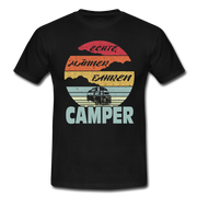 Wohnmobil Womo Echte Männer Fahren Camper Camping T-Shirt - Schwarz