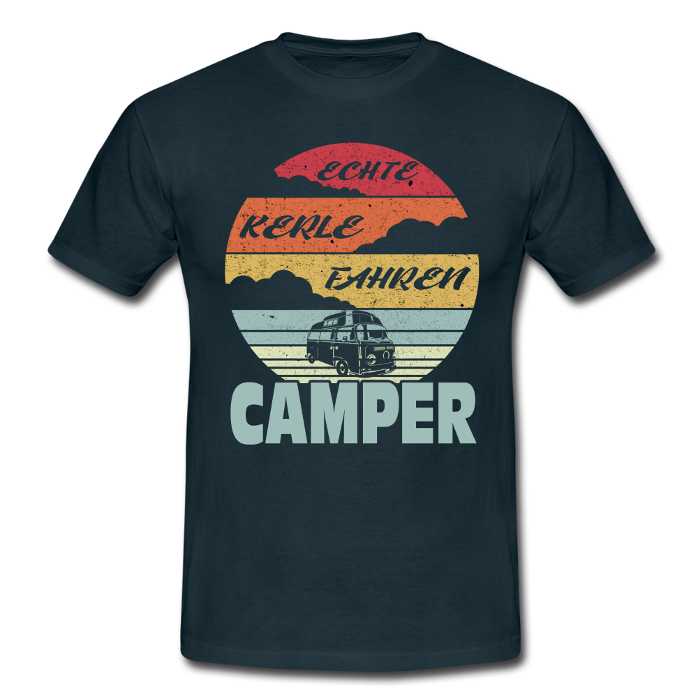 Wohnmobil Womo Echte Kerle Fahren Camper Camping T-Shirt - Navy