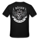 Biker Motorrad Totenkopf Böser Alter Mann Rückendruck T-Shirt - Schwarz