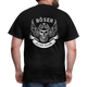Biker Motorrad Totenkopf Böser Alter Mann Rückendruck T-Shirt - Schwarz
