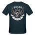 Biker Motorrad Totenkopf Böser Alter Mann Rückendruck T-Shirt - Navy