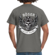 Biker Motorrad Totenkopf Böser Alter Mann Rückendruck T-Shirt - Graphit