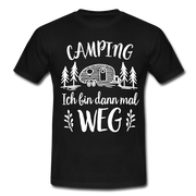 Camping Womo Wohnmobil Ich Bin Dann Mal Weg Camper T-Shirt - Schwarz