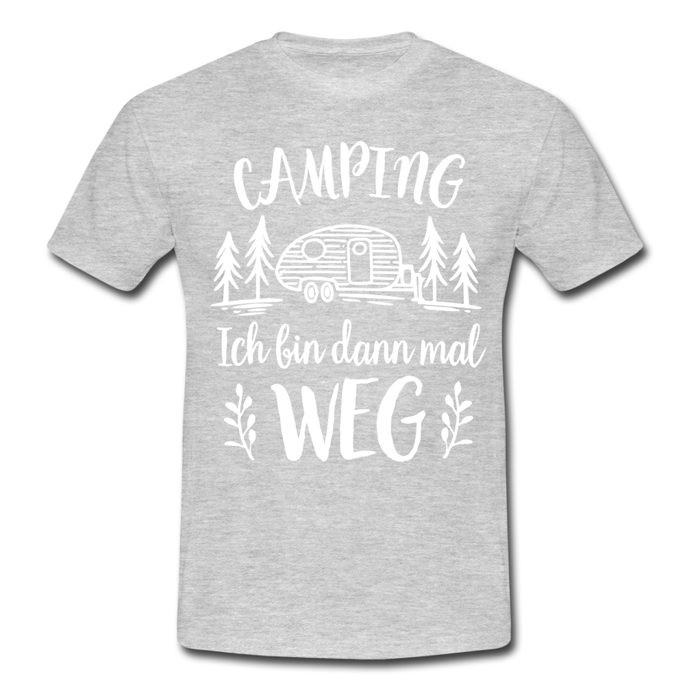 Camping Womo Wohnmobil Ich Bin Dann Mal Weg Camper T-Shirt - Grau meliert