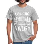 Camping Womo Wohnmobil Ich Bin Dann Mal Weg Camper T-Shirt - Grau meliert