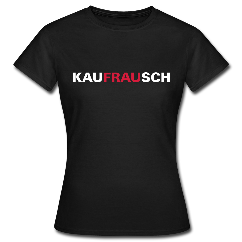 Kaufrausch Shopping Lustiges Frauen T-Shirt - Schwarz