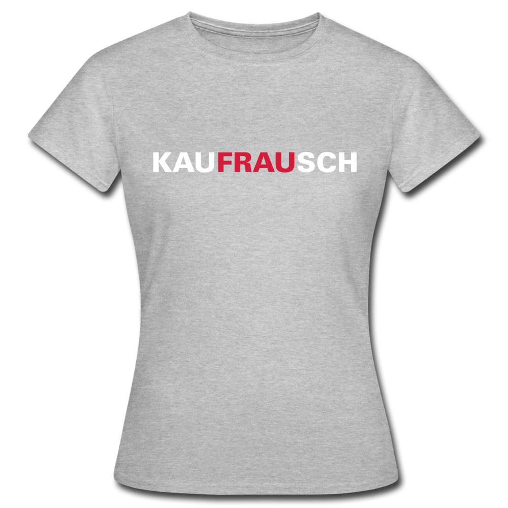 Kaufrausch Shopping Lustiges Frauen T-Shirt - Grau meliert