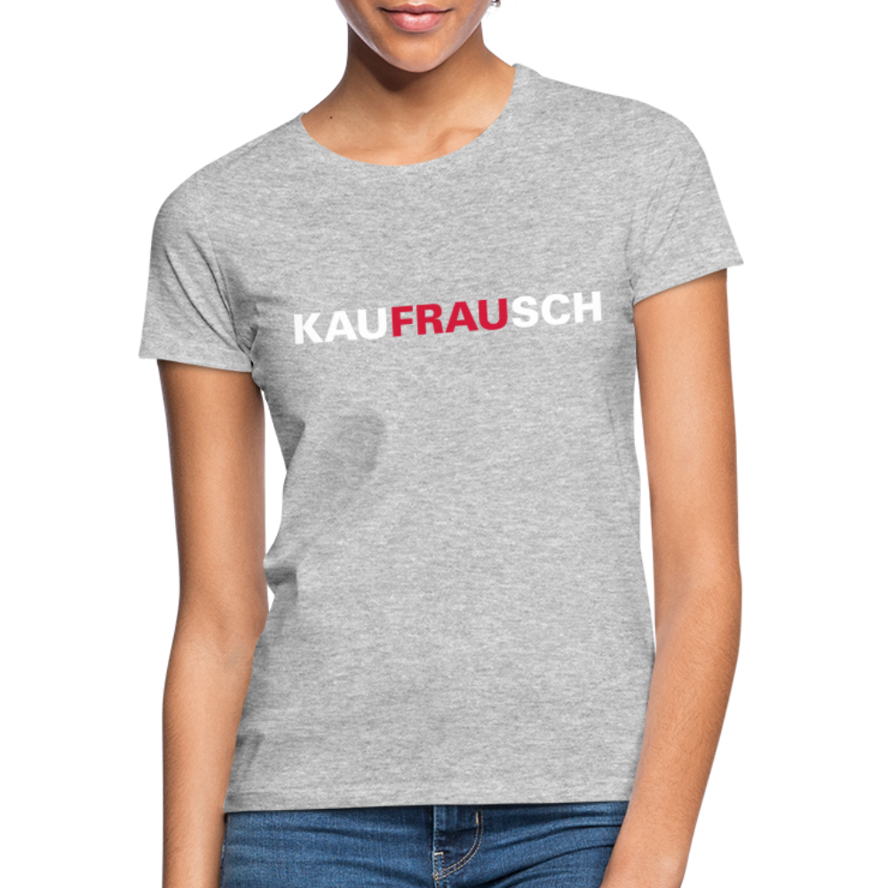 Kaufrausch Shopping Lustiges Frauen T-Shirt - Grau meliert