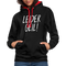 Leider Geil Lustiger Kontrast-Hoodie - Schwarz/Rot