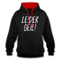 Leider Geil Lustiger Kontrast-Hoodie - Schwarz/Rot