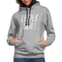 Leider Geil Lustiger Kontrast-Hoodie - Grau meliert/Navy