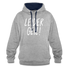 Leider Geil Lustiger Kontrast-Hoodie - Grau meliert/Navy