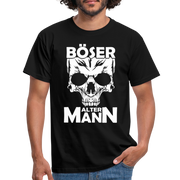 Totenkopf Böser Alter Mann Lustiges T-Shirt - Schwarz