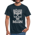 Totenkopf Böser Alter Mann Lustiges T-Shirt - Navy