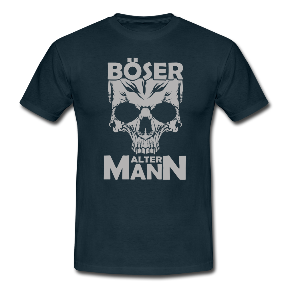 Totenkopf Böser Alter Mann Lustiges T-Shirt - Navy