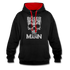 Totenkopf Böser Alter Mann Lustiger Kontrast-Hoodie - Schwarz/Rot