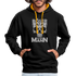 Totenkopf Böser Alter Mann Lustiger Kontrast-Hoodie - Schwarz/Gold