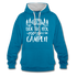 Camping Womo Der Tut Nix Der Will Nur Campen Camper Kontrast-Hoodie - Pfauenblau/Grau meliert