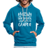 Camping Womo Der Tut Nix Der Will Nur Campen Camper Kontrast-Hoodie - Pfauenblau/Grau meliert