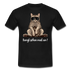 Faule Coole Katze - Fangt schon mal an Lustiges T-Shirt - Schwarz