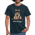 Faule Coole Katze - Chill Mal Digga Lustiges T-Shirt - Navy