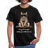 Faule Coole Katze -Sorry bin zu spät wollte nicht kommen Lustiges T-Shirt - Schwarz